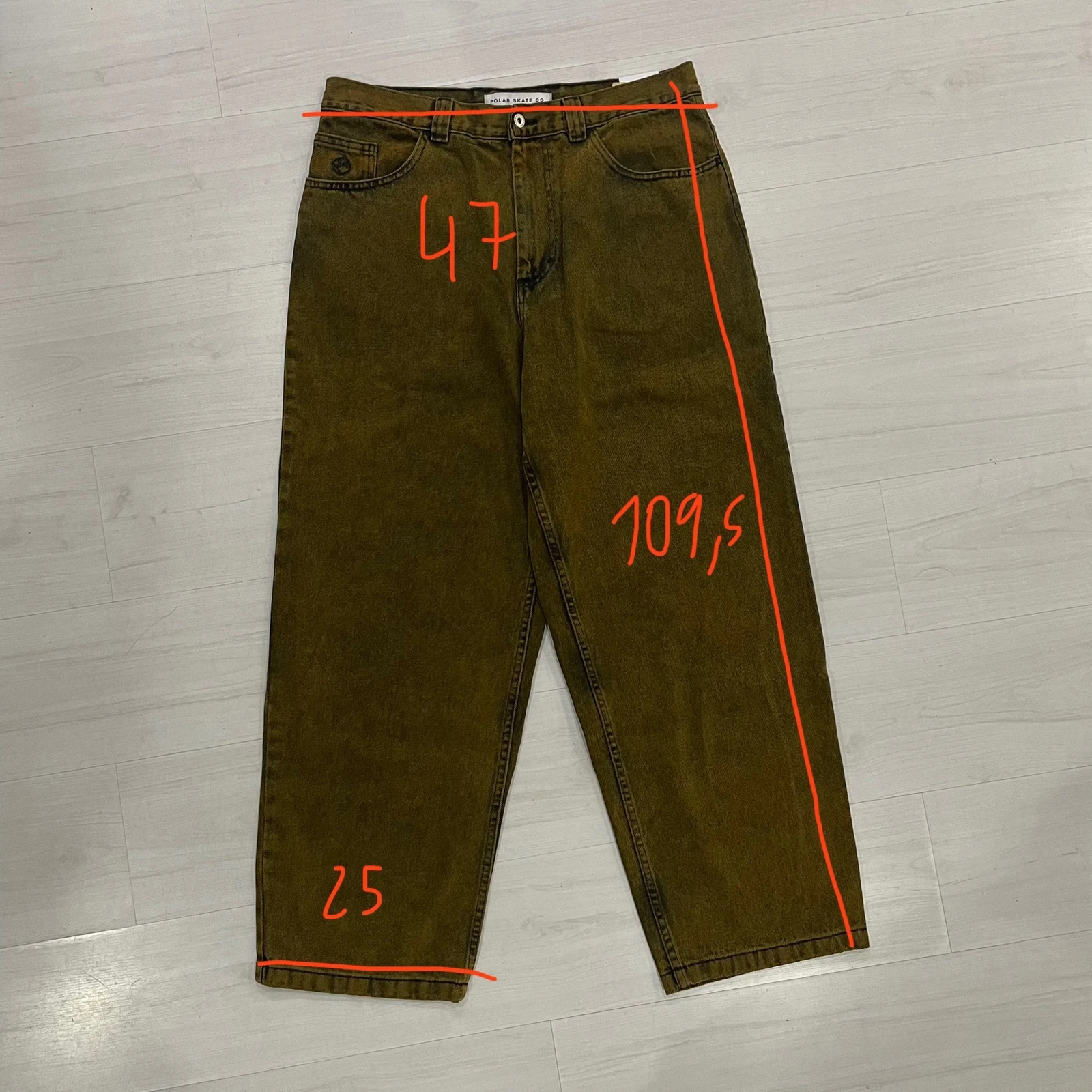 Skate Co Fleece Pants - Big Boy Jeans (Yellow Black) – photo 4